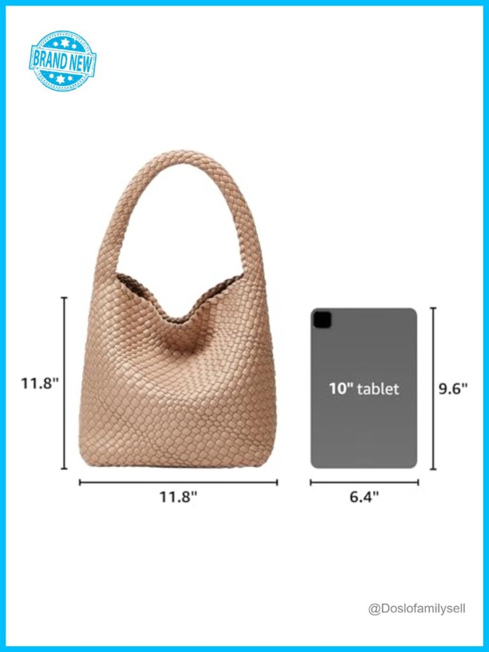 Handwoven Vegan Leather Tote Bag with Magnetic Closure and Detachable Clutch - Picture 2 of 6